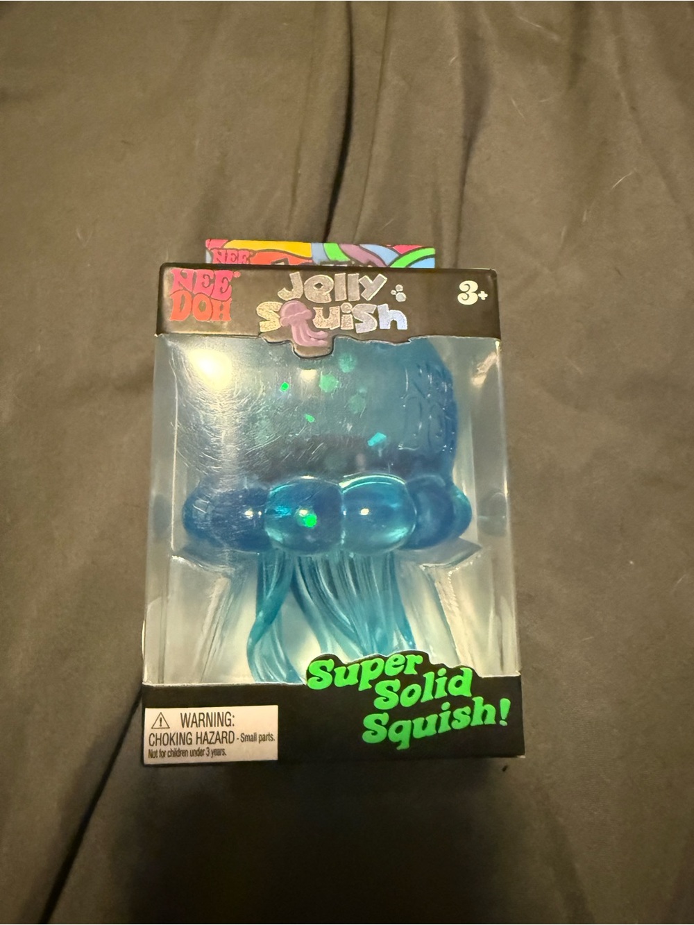 NeeDoh Jelly Squish Blue Jellyfish Super Solid Squish NWT